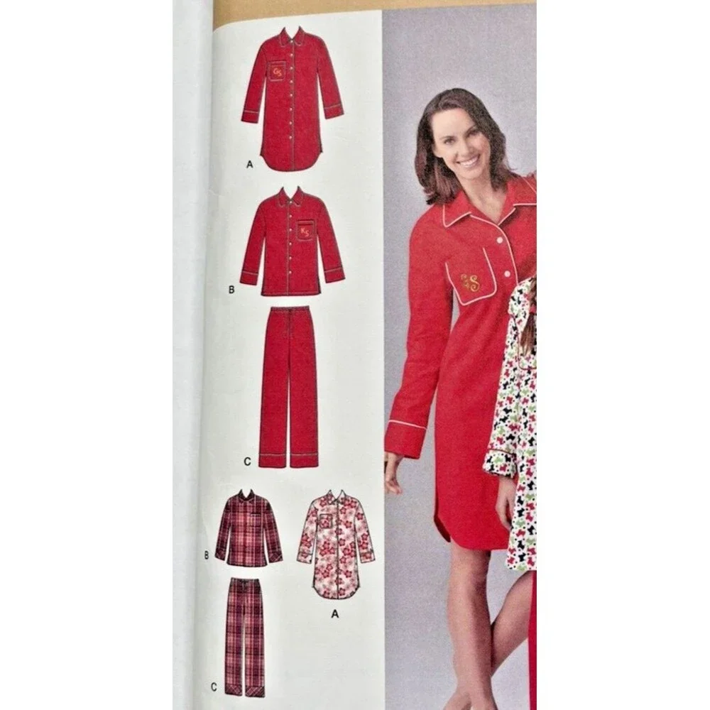 Simplicity Pajamas Pattern 1504 Size XS-XL Children, Adults preowned